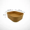 Rectangular Kraft Food Containers