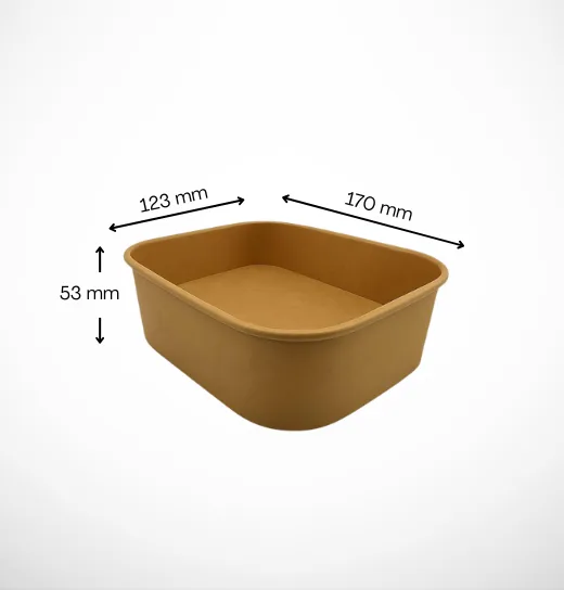 Rectangular Kraft Food Containers