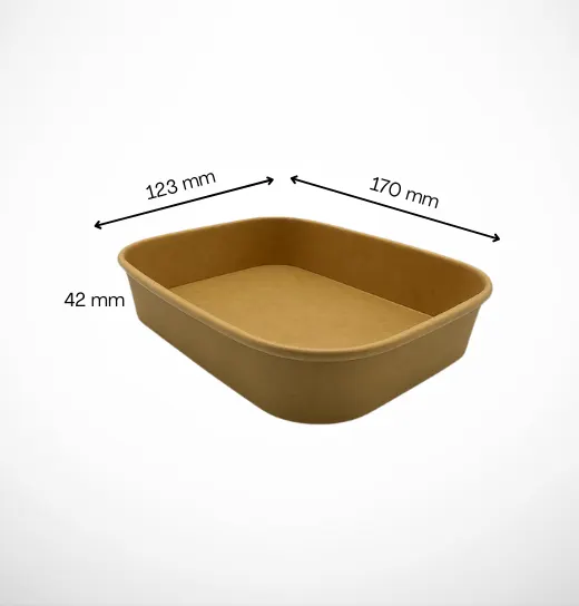 Rectangular Kraft Food Containers