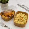 Rectangular Kraft Food Containers